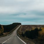 a long road with trees on both sides of it