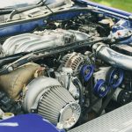 Novo Ford Super Duty A Picape Que E Um Tributo Ambulante A America Close-up of a modified car engine with turbocharger.