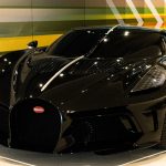 a bugatti type car on display in a museum