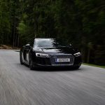 a black car on a road